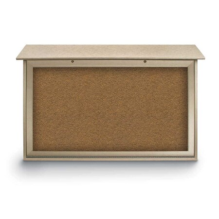 United Visual Products Indoor Enclosed Combo Board, 48"x36", White Frame/Grey & Pearl UVCB4836W-GREY-PEARL